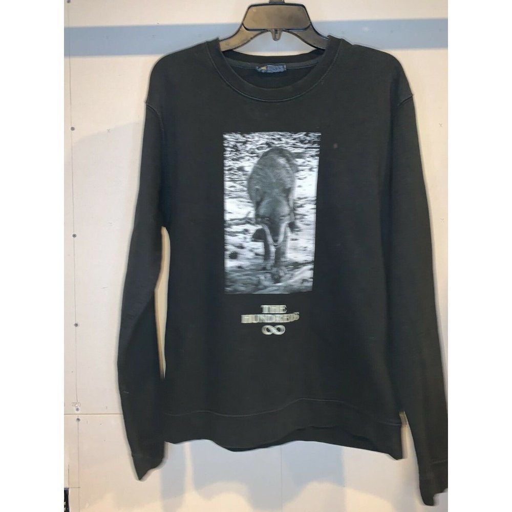 The Hundreds Wolf Sweatshirt Animal Bomb Logo Streetwear Crewneck Black Medium